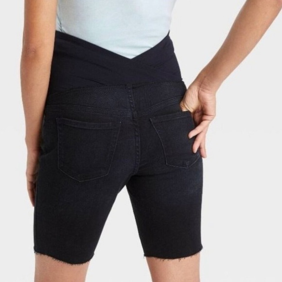 Over Belly Bermuda Maternity Jean Shorts -Isabel Maternity by Ingrid & Isabel 16 - Picture 5 of 17